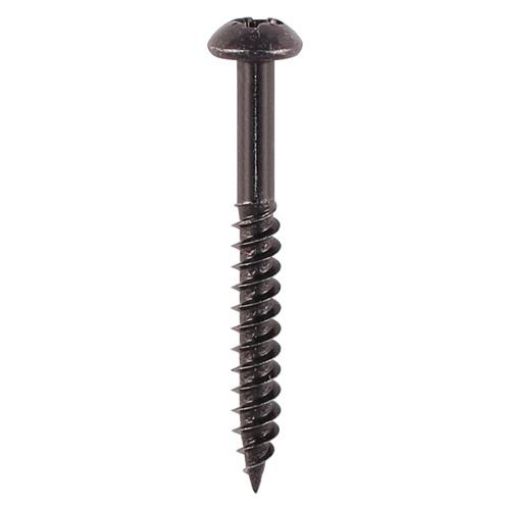 Picture of Timco Black Wood Screws 8x1.1/2" Box of 200 Round Head