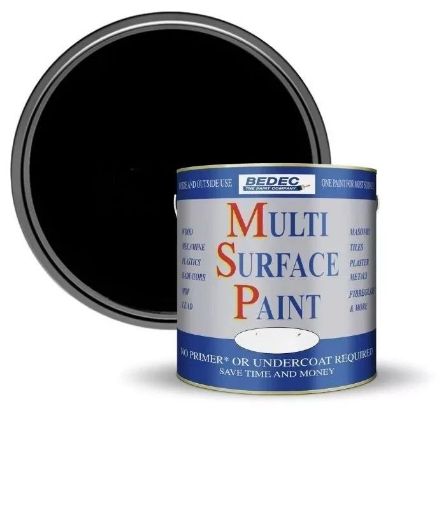 Picture of Bedec Black Multi-Surface Paint 750ml Gloss Finish