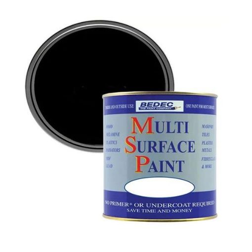 Picture of Bedec Black Multi-Surface Paint 750ml Matt Finish