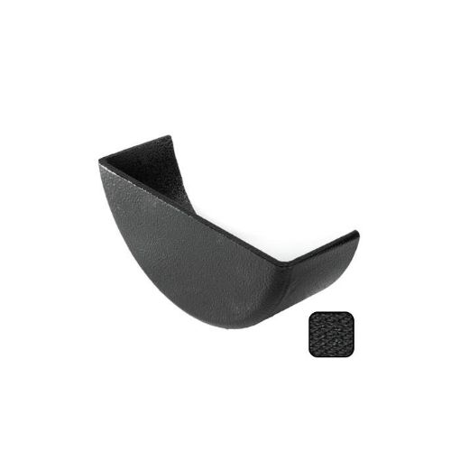 Picture of Alumasc Cast Aluminium Black Half Round Guttering 113mm External Stop End