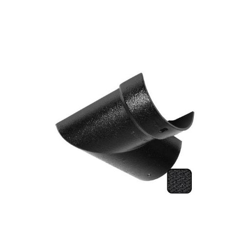 Picture of Alumasc Cast Aluminium Black Half Round Guttering 125mm 90 Degree Internal Angle