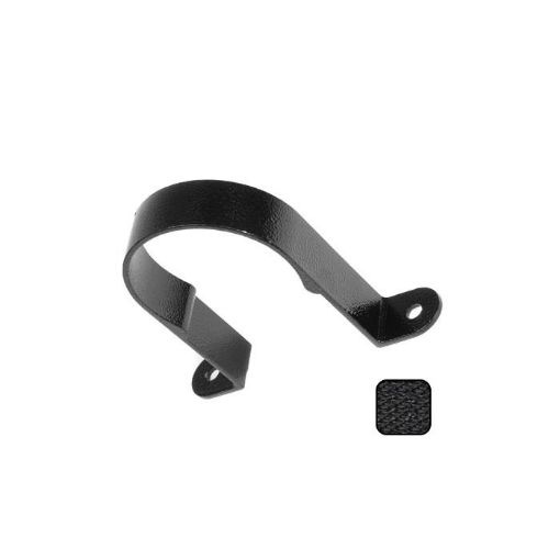 Picture of Alumasc Cast Aluminium Black Round Guttering 63mm Downpipe Clip