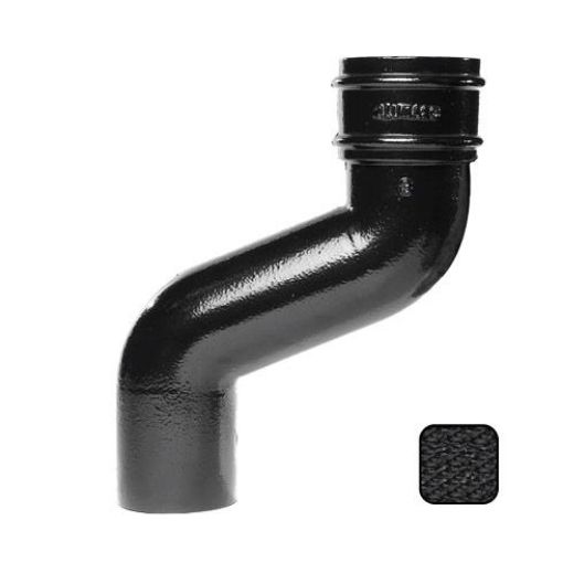 Picture of Alumasc Cast Aluminium Black Round Guttering 150x63mm Offset