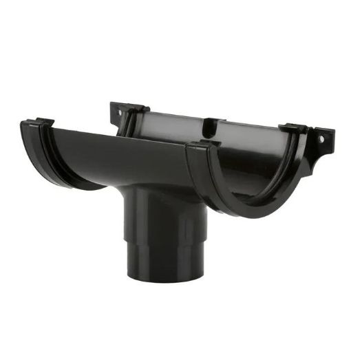Picture of Brett Martin Roundstyle Black Running Outlet 112mm BR045B
