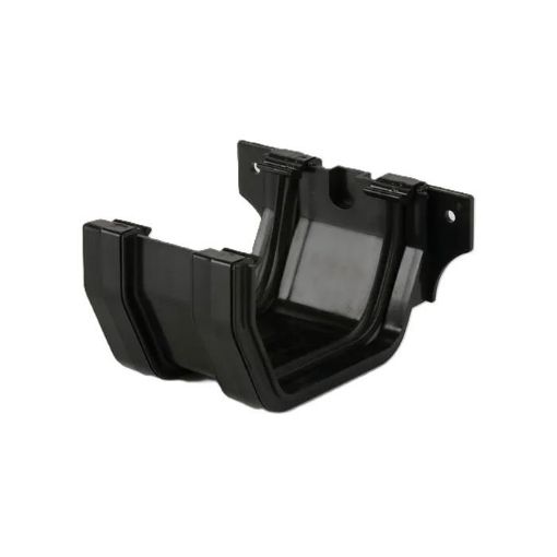 Picture of Brett Martin Squarestyle Black Gutter Joint Bracket 114mm BR054B
