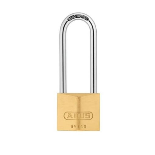 Picture of ABUS 65/40HB40 Brass Long Shackle Padlock 40mm with 2 Keys