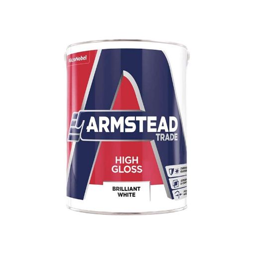 Picture of Armstead Trade Pure Brilliant White High Gloss Paint 5L