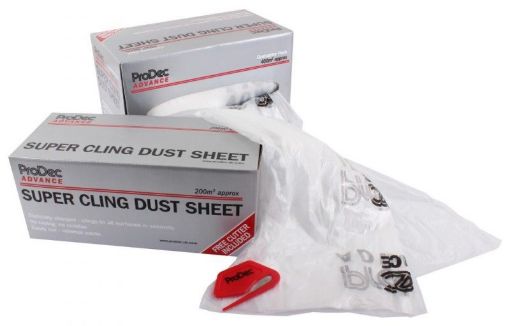 Picture of ProDec Super Cling Clear Protective Dust Sheet Roll 4m x 50m