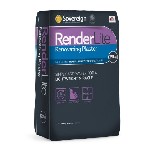 Picture of Soverign Renderlite Renovating Plaster 25kg Bag